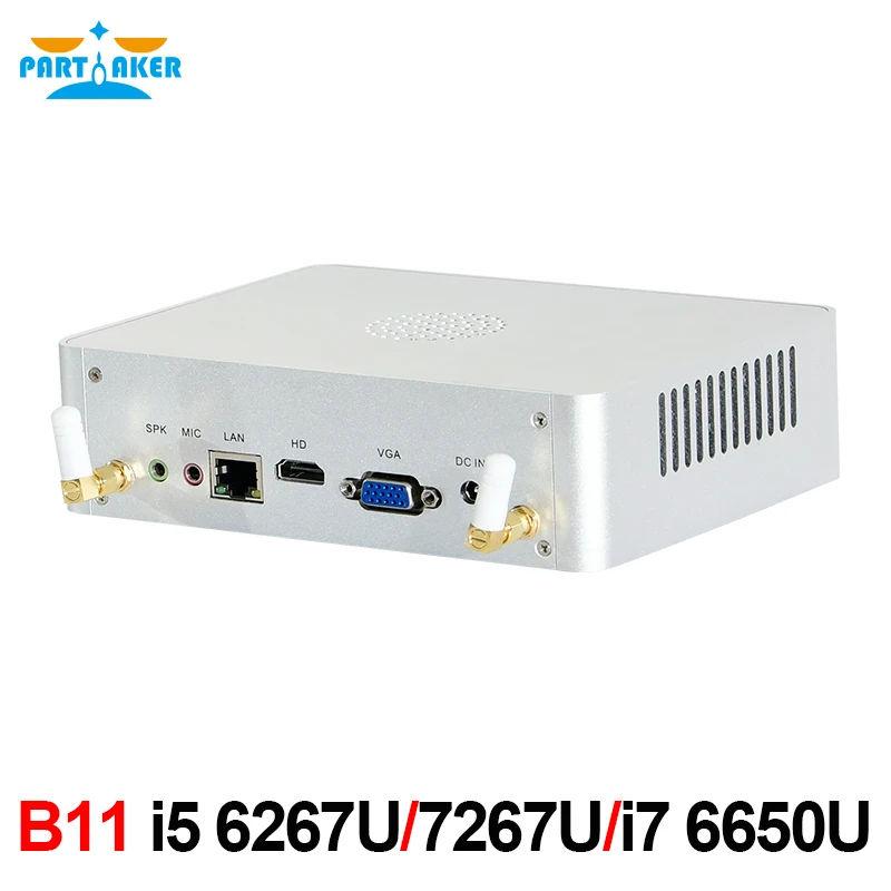 Мини ПК parмягкий Windows 10 Intel Core i7 6650U i5 7267U 6267U двухъядерный процессор Iris Graphics 540 HDMI VGA Wi