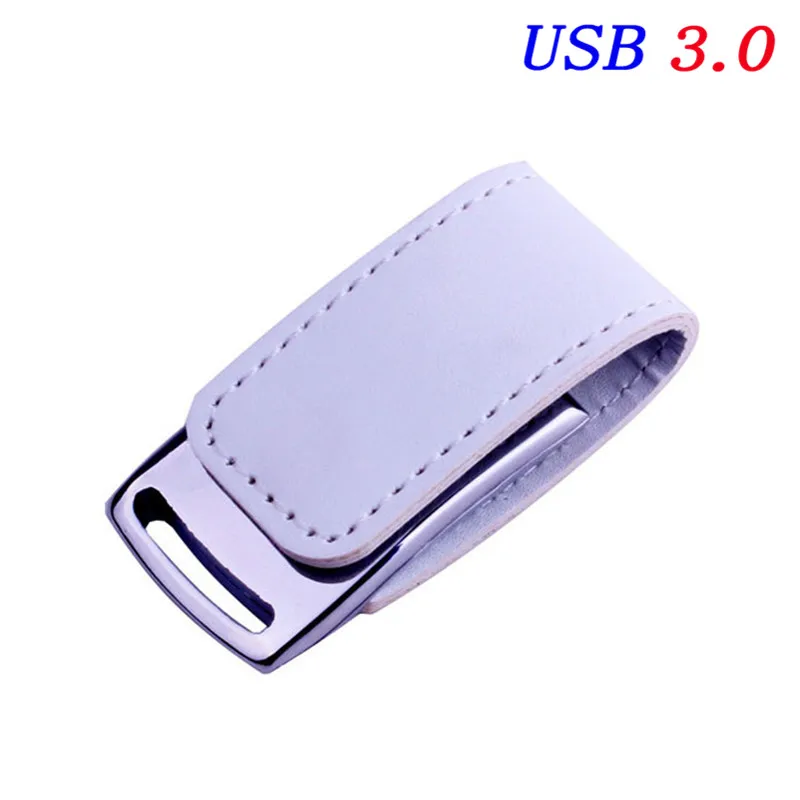 JASTER USB 3,0, подарок, кожаный металлический брелок, 4 ГБ, 8 ГБ, 16 ГБ, 32 ГБ, Udisk, usb флеш-накопитель, карта памяти - Цвет: White