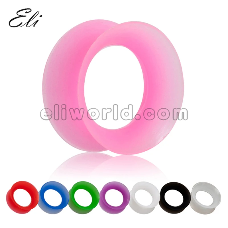 Eli 1 шт. силиконовые тоннели двойные расклешенные Затычки Для плоти туннели