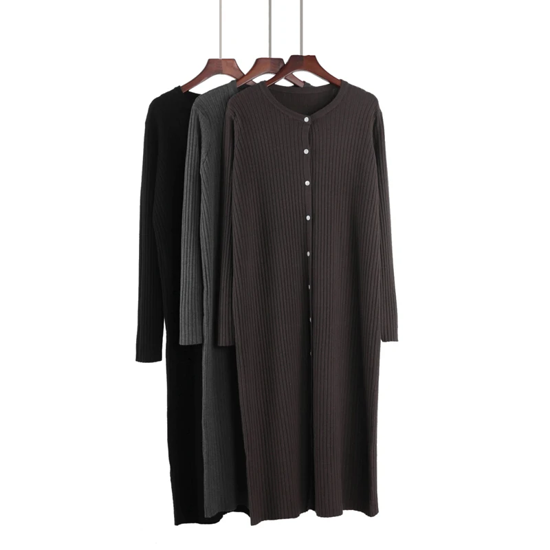 

Осень 2020, повседневное вязаное платье-свитер, длинный вязаный облегающий джемпер выше колена с пряжкой, женская серая трикотажная одежда