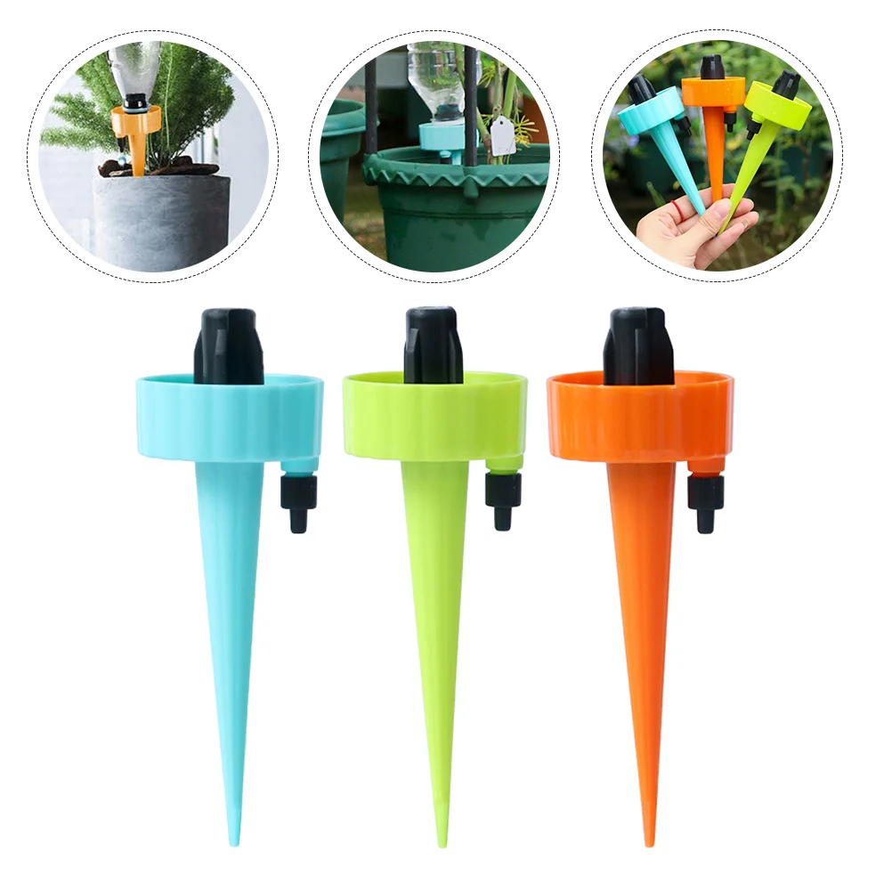 

3pcs Drip Watering Stake Automatic Self Watering Spikes with Control Switch