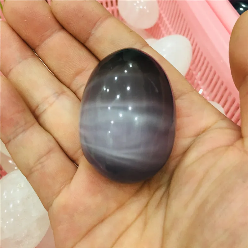 1 шт. камень кошачий глаз большого размера образец яйца драгоценный кристалл