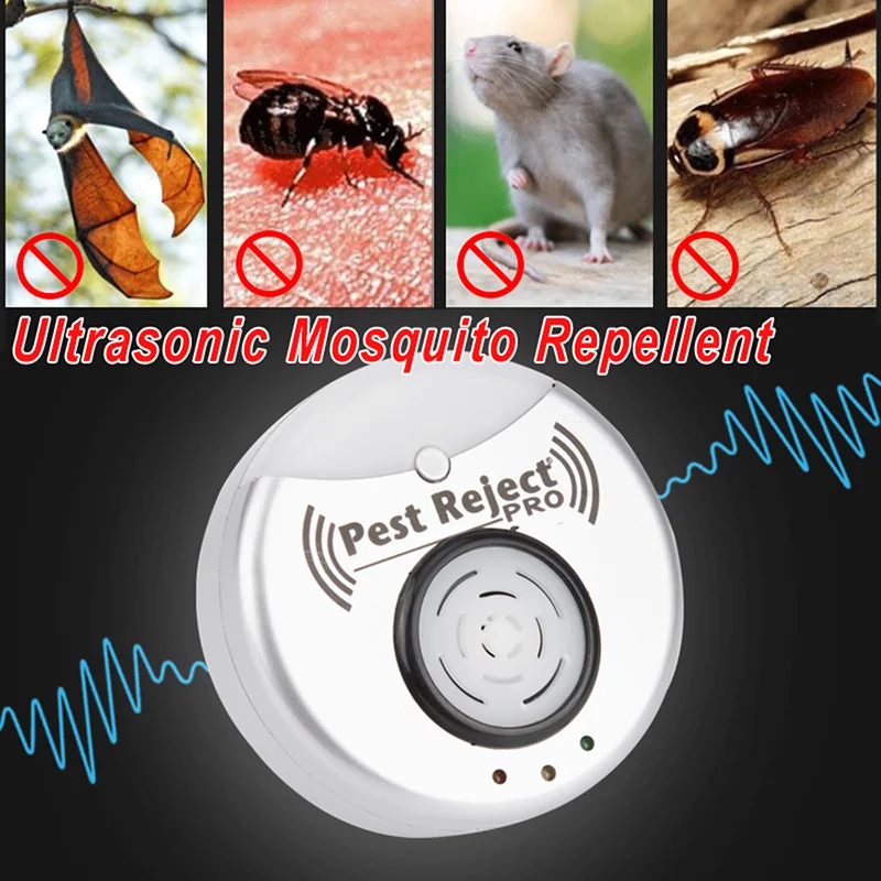 

Pest Reject Pro Ultrasonic Repeller Bed Bug Mites Spider Defender Roaches Electronic Mosquito Repellent Pest