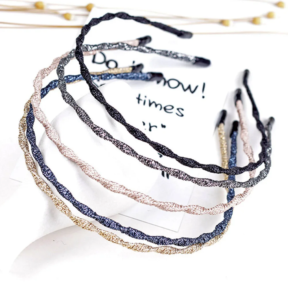 1 шт. шикарные женские тонкие блестящие резинки для волос милые обручи с