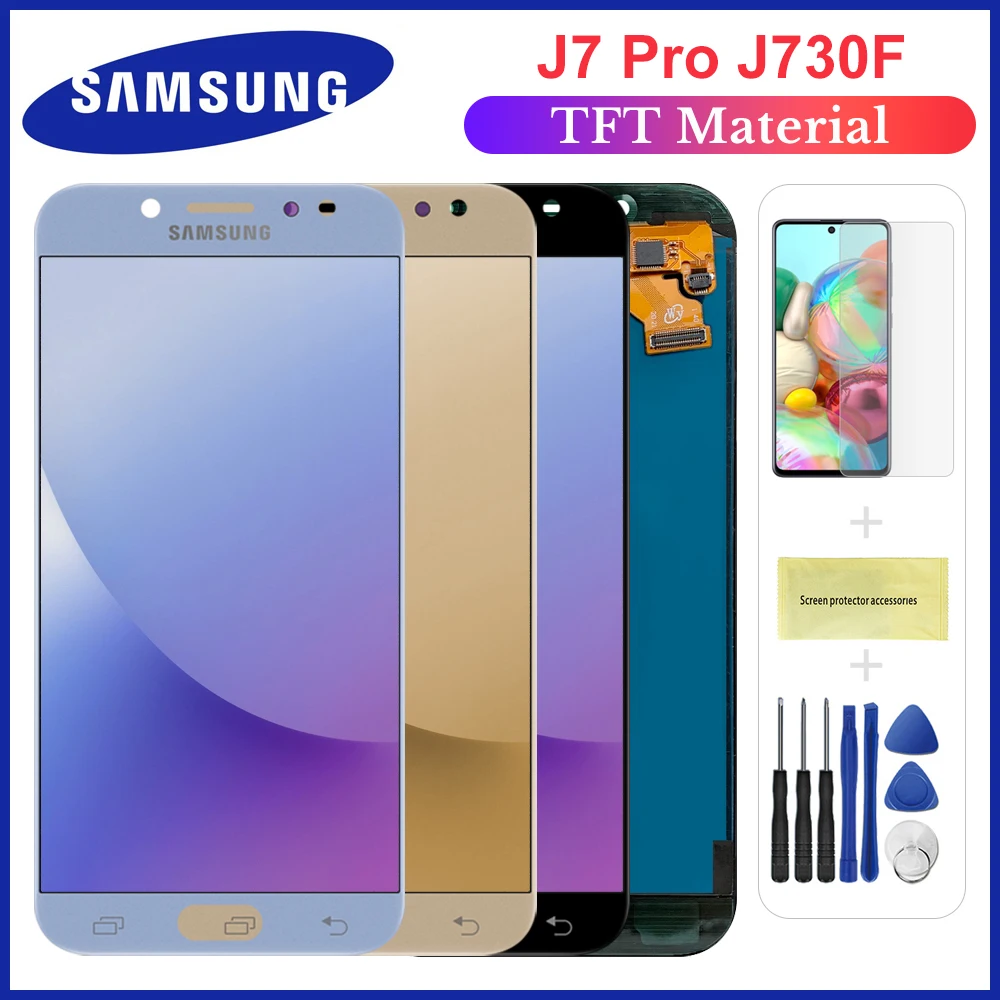 J730 ЖК дисплей для Samsung Galaxy J7 Pro 2017 J730F сенсорный экран дигитайзер в сборе J730GM J730G LCDs 5