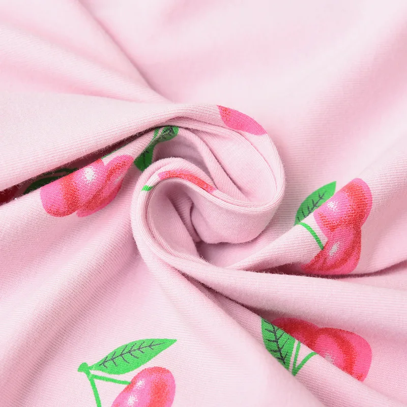 Милая женская домашняя одежда с принтом вишни свободная ночная рубашка летняя