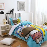 cartoon anime bedding set printing pillowcase quilt cover double size home textile decoration for kids room duvet cover set