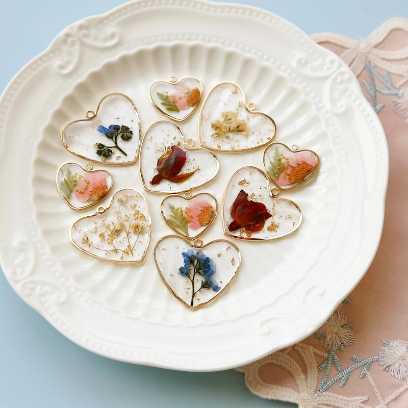 Ботанический сад милый ретро любовь кулон Натуральный Реальный цветок УФ