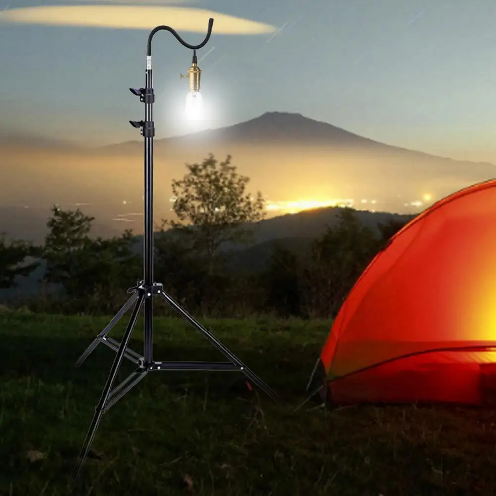 Camp Lamp Tripod Stand Thickened Practical Polished Strong Load Bearing Camping Light Rack | Спорт и развлечения