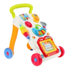 High Quality Baby Walker Toddler Trolley Sit-to-Stand ABS Musical Walker with Adjustable Screw for Kids Early Learning Toy Gift