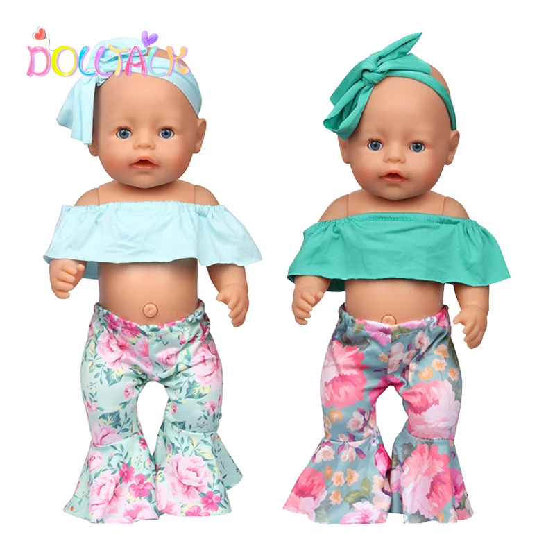 

Dolls Clothes Fashion Suit For 18 Inch American Dolls Off Shoulder Dress For Our Generation Toys For Girls