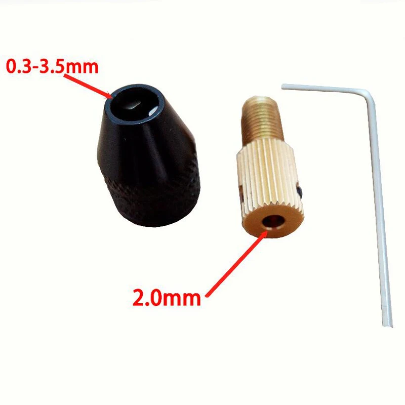 2 0 мм вал электродвигателя мини патрон Крепление зажим 3 мм-3 5 маленькое сверло