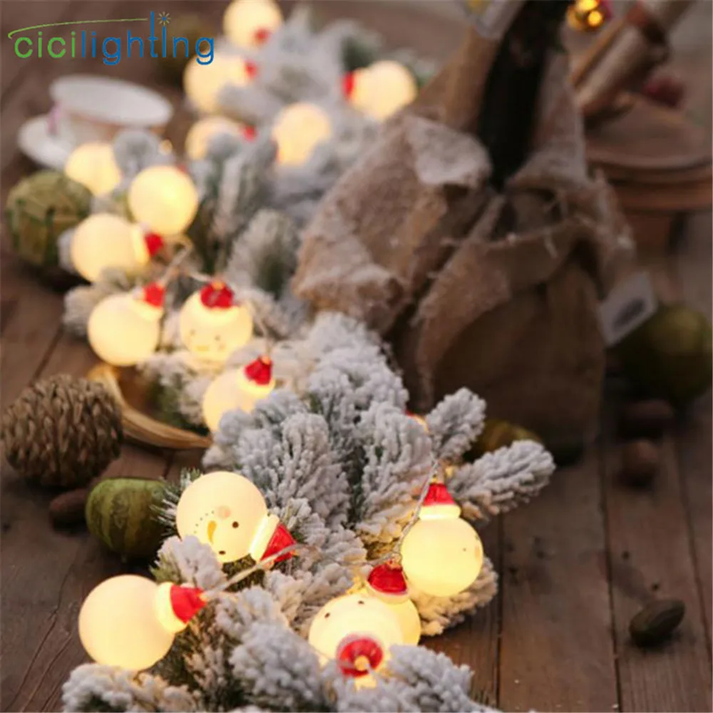 2021 Санта Клаус светодиодный строка светильник на Рождество Товары AA Батарея