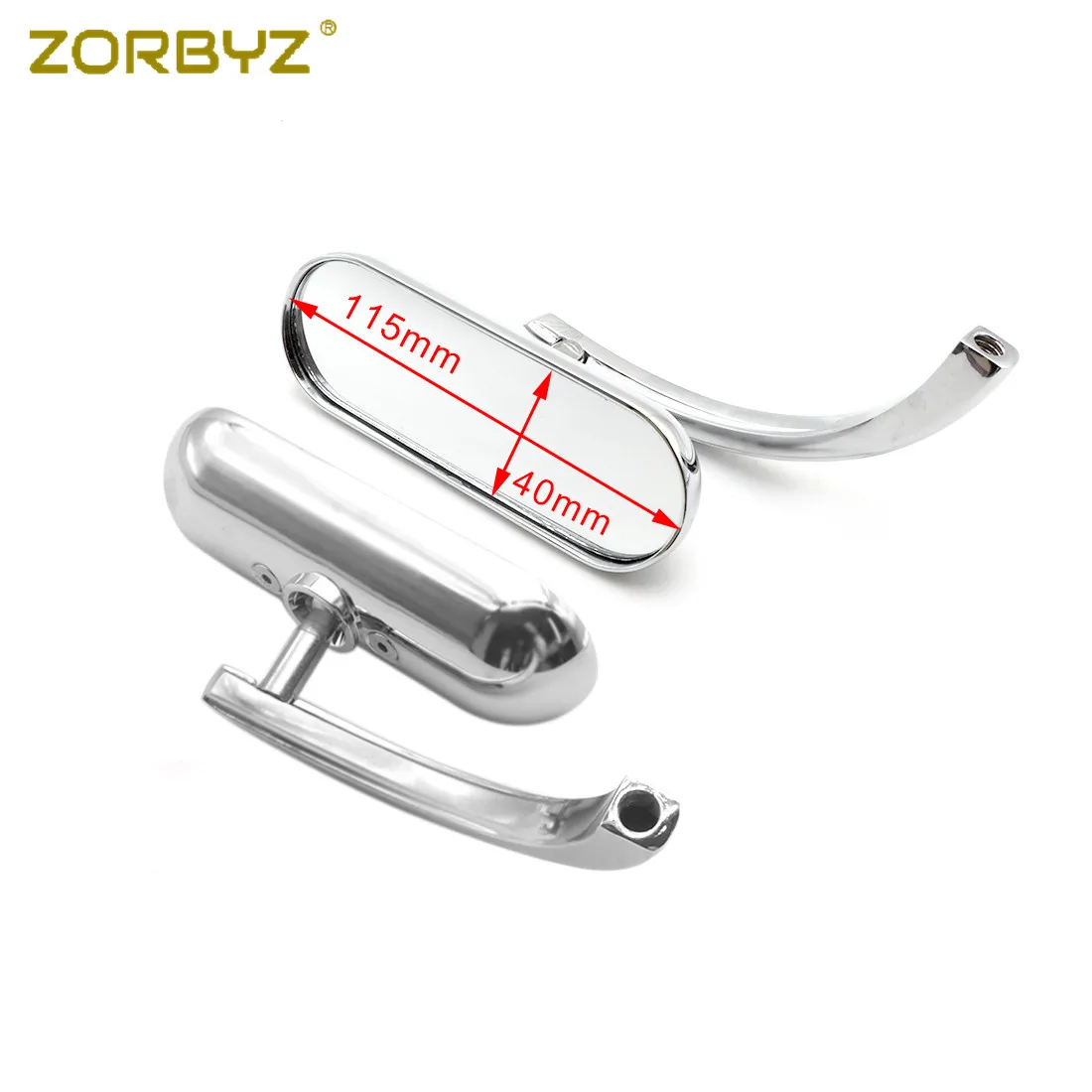 ZORBYZ 1 пара хромированные мини овальные мотоциклетные зеркала для Harley Dyna Softail Sportster Touring