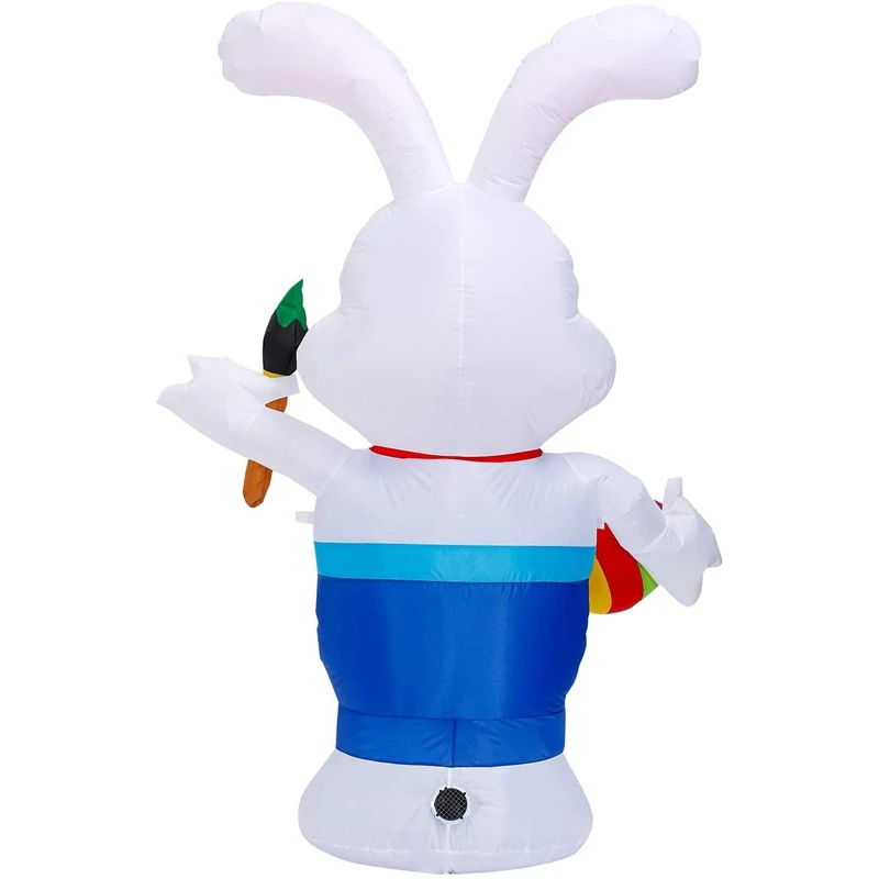 

6FT Easter Lighted Inflatable Bunny Holding Paintbrush and Egg, Outdoor Indoor Easter Holiday Decorations