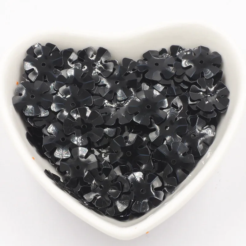 100 шт./лот 14 мм пайетки с пятью лепестками Цветочные ПВХ украшение для шитья