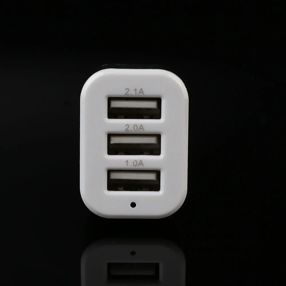 Автомобильный прикуриватель DC12-24V питания двойной USB 3 порта разветвитель