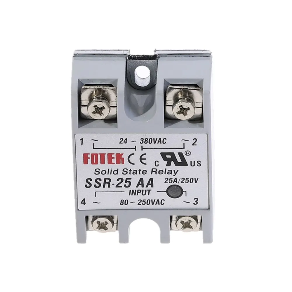 Однофазное твердотельное реле SSR 25AA 25A AC управление 80 250VAC до 24 380VAC 25AA|Реле| |