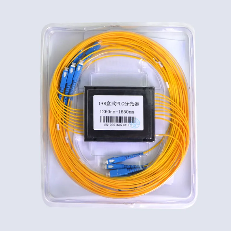 Сплиттер луча 1 минута 8 Тип коробки PLC волоконно-оптический сплиттер Пигтейл