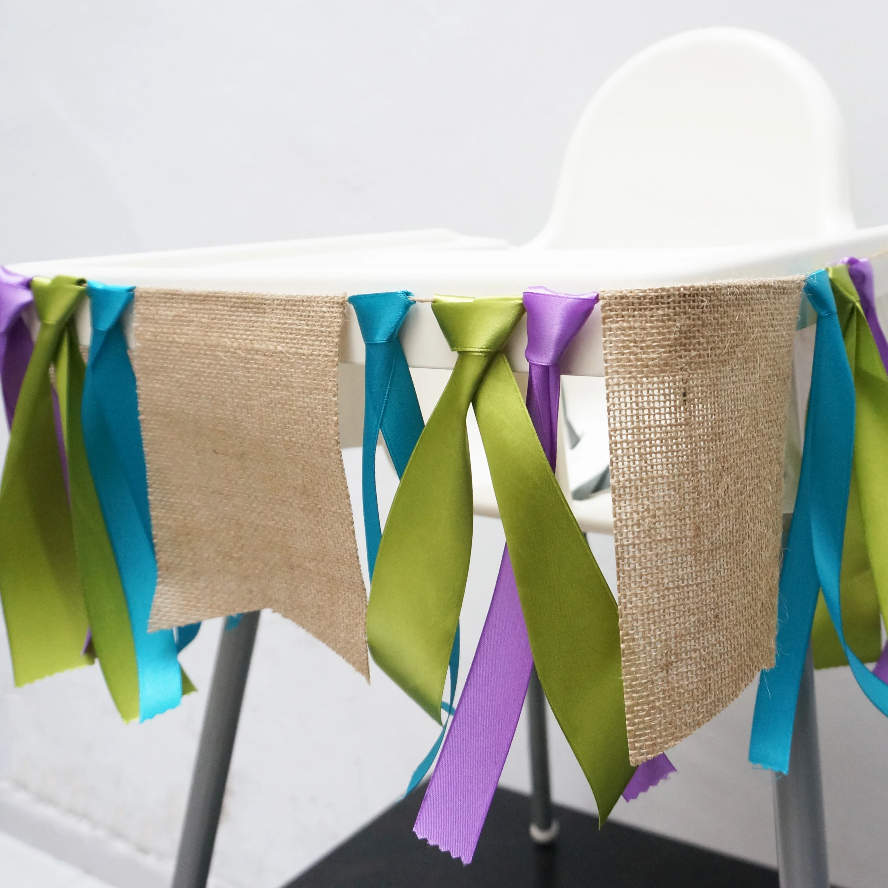 Синий фиолетовый зеленый лента с днем рождения ребенка душ юбилей вечеринка