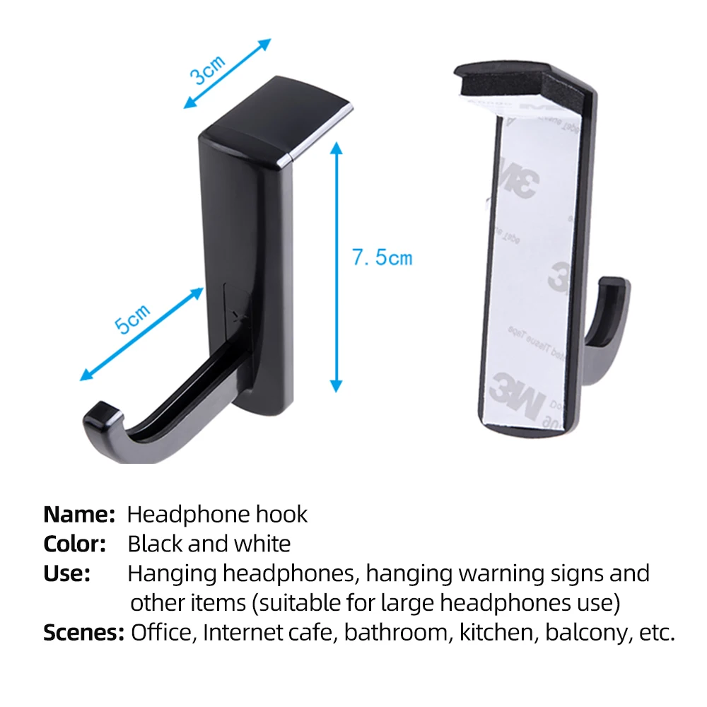 headphone holder earphone hook headset hanger for desk pc display monitor gaming earphone stand bracket head mounted accessories free global shipping