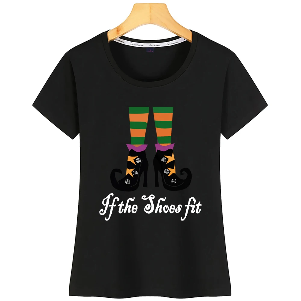 Tops T Shirt Women Witches Shoes Hip Hop White Custom Tshirt | Женская одежда