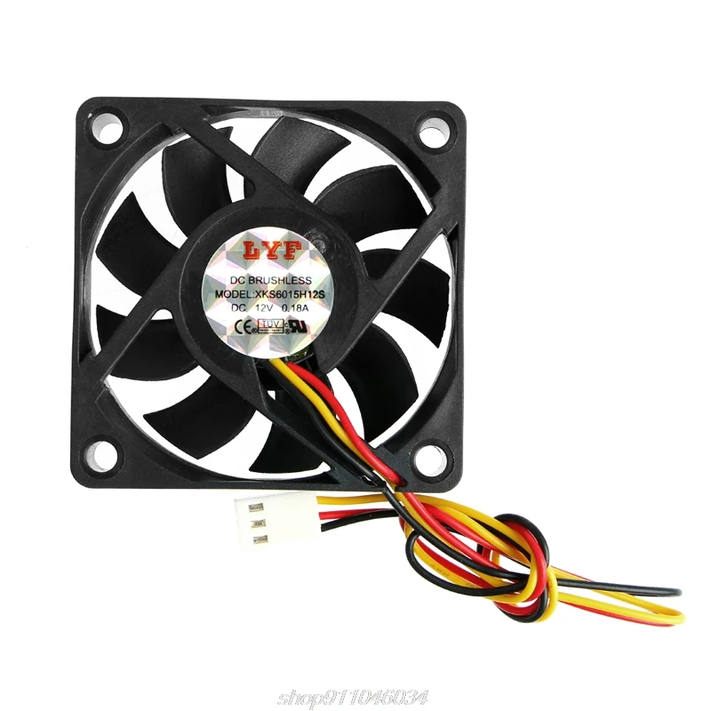 KY BORED DC 12V 3 контактный 60 мм вентилятор охлаждения для ПК компьютер Процессор