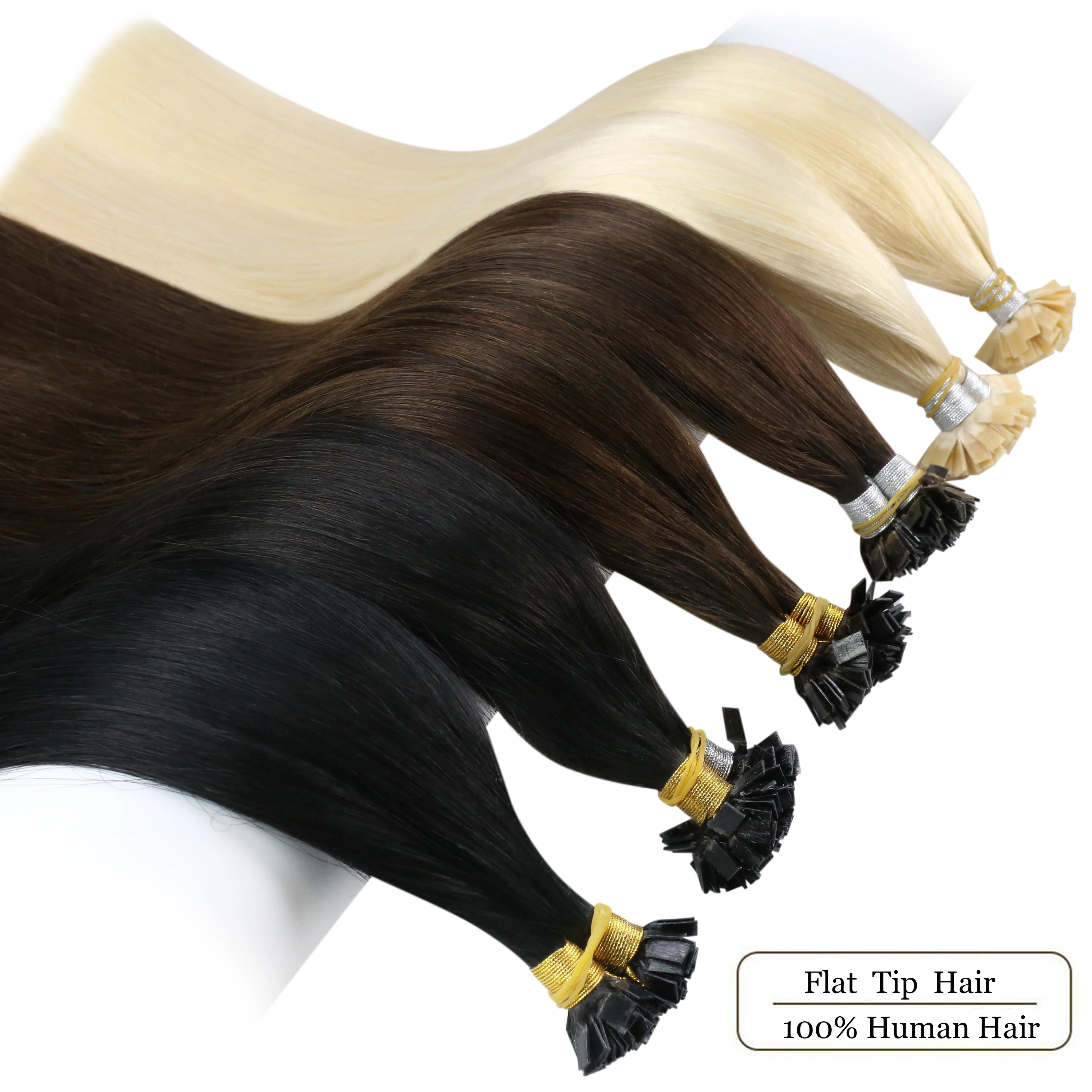 【 12months】ugeat наращивание волос с плоскими кончиками 14 22 дюйма 100% натуральные