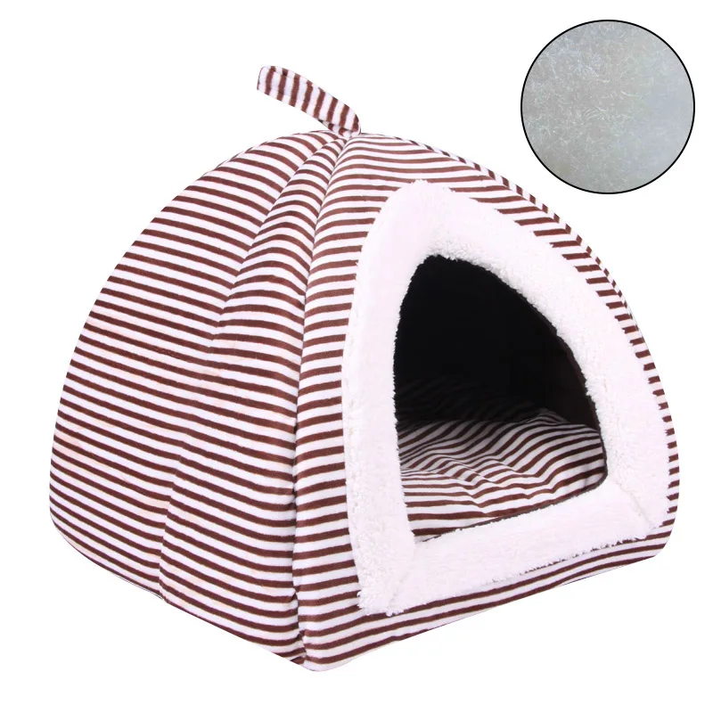 Кровать для собаки домик домашнего питомца Складная мягкая теплая губчатая