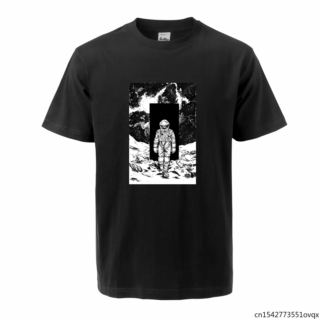 

Space Astronaut Universe Planet Print T-shirt Hip Hop Short Sleeves O Neck Men's Summer Clothes Tops Tees