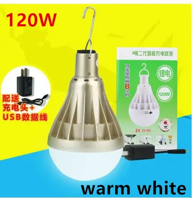 120W warm white Портативная перезаряжаемая лампа для палаток, походов, походов, аварийного освещения, наружного освещения 20 Вт 28 Вт 30 Вт 38 Вт 65 Вт 68 Вт - Испускаемый цвет: 120W warm white