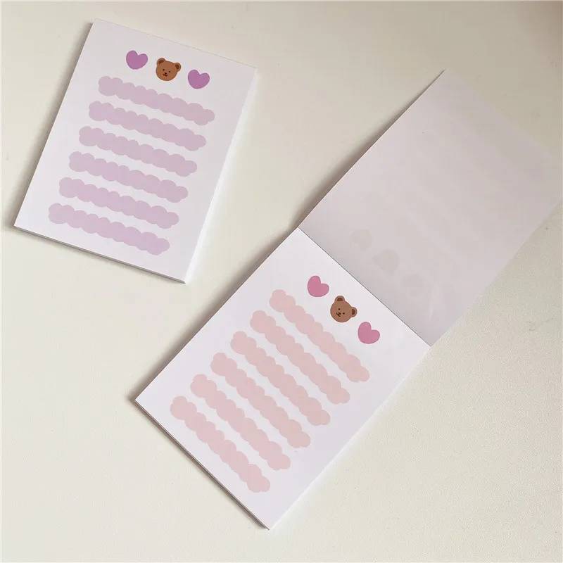 Ins 50 листов милый мультяшный медведь любовь блокнот для записей простой стиль