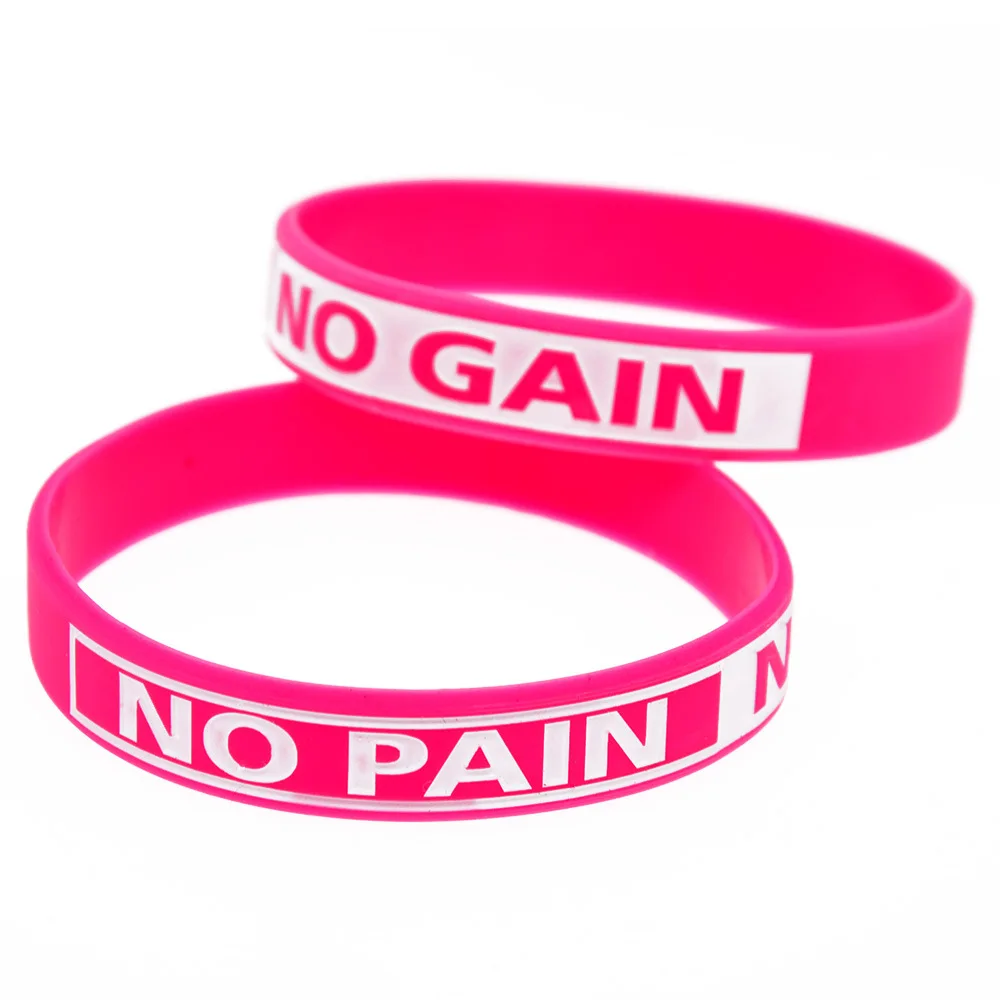 "Never give up"& "No Pain No Gian" мотивационные силиконовые браслеты резиновые браслеты, украшения вдохновляющие браслеты-подарки