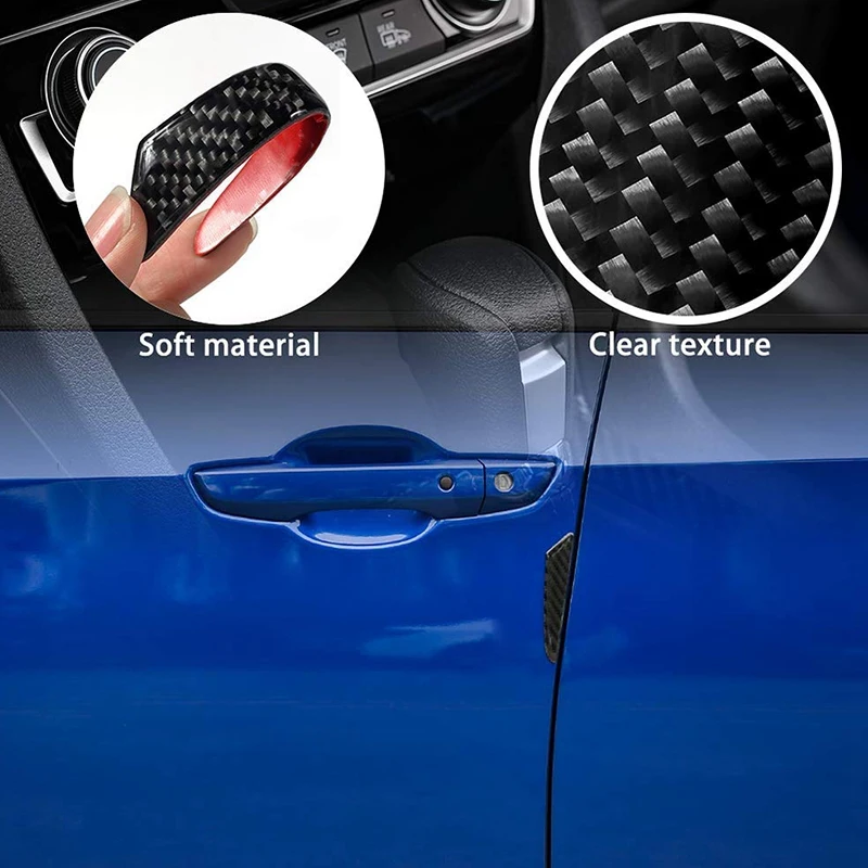 Наклейка на бампер с боковой кромкой для двери автомобиля из углеродного волокна