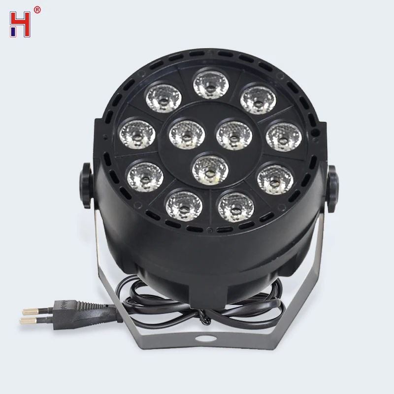 Плоский светодиодный прожектор Par 12x3W RGBW DMX сценическое освещение с DMX512 для