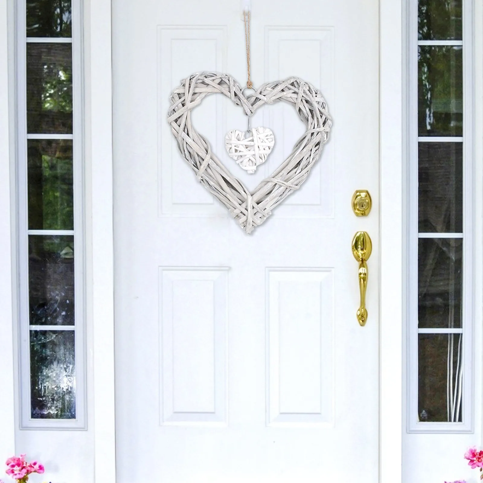 

Love Handicraft Ornaments Three-dimensional Heart-shaped Woven Pendant decoracin de habitacin