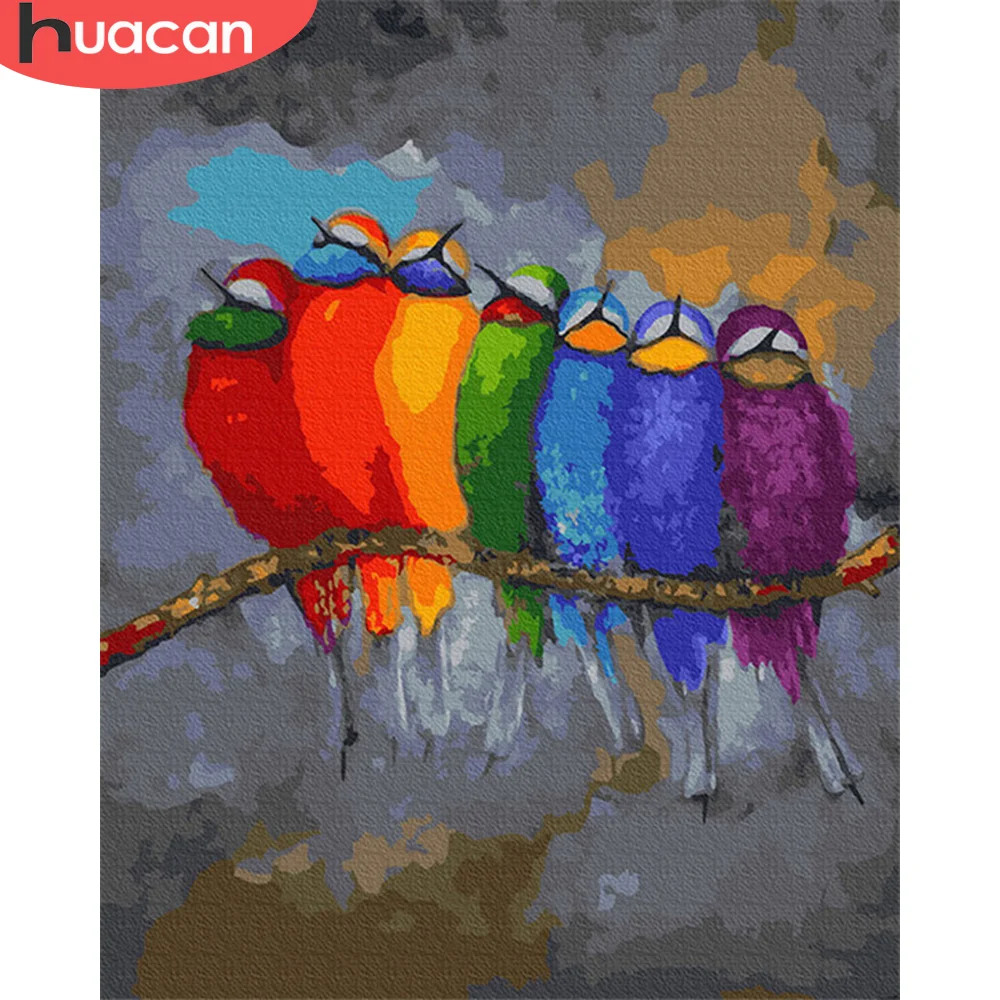 

HUACAN DIY Pictures By Numbers Bird Kits Coloring By Number Animal Drawing On Canvas Hand Painted Painting Art Gift Home Decor