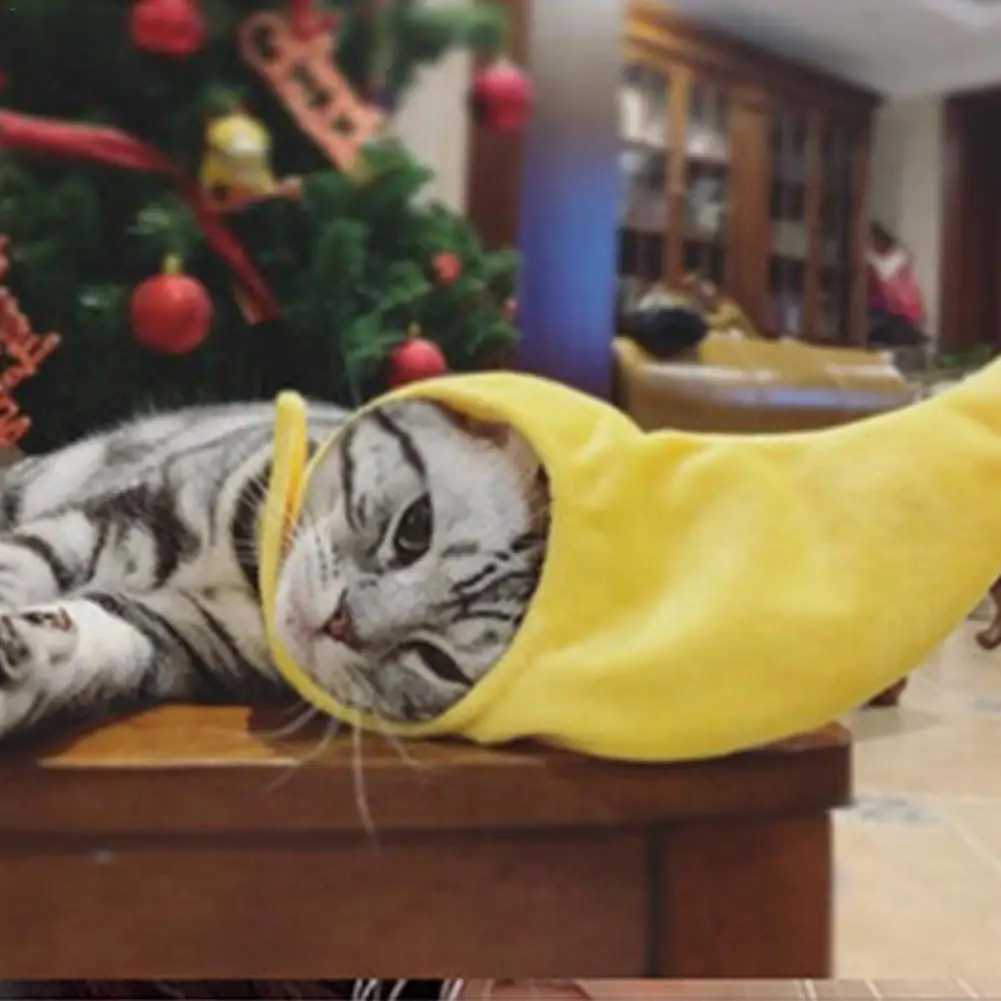 Pet Hat Cat Small Dog Festival Funny Headwear Banana Shape Headgear | Дом и сад