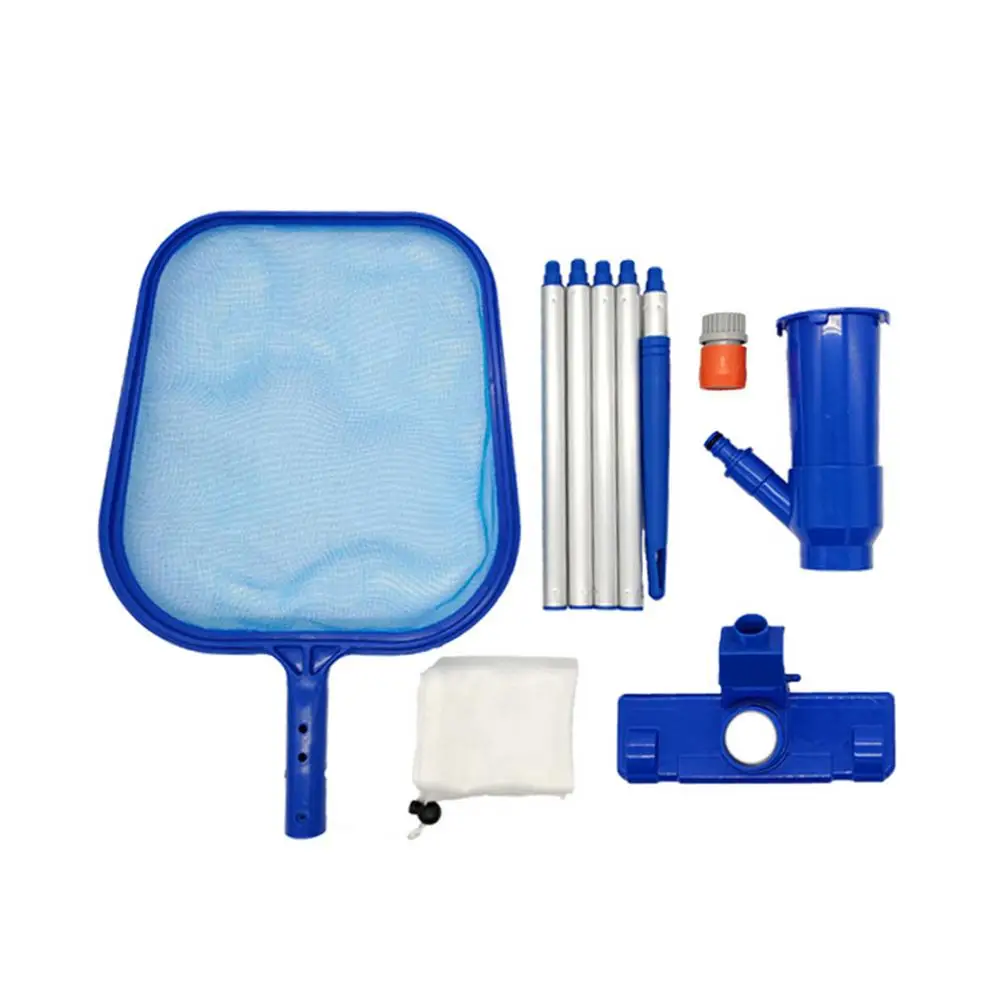 

Set Swimming Pool Vacuum Cleaner Cleaning Tool Kit Suction Spary Jet Cleaner Head with Net for Swimming Pool Spa Pond Fountain