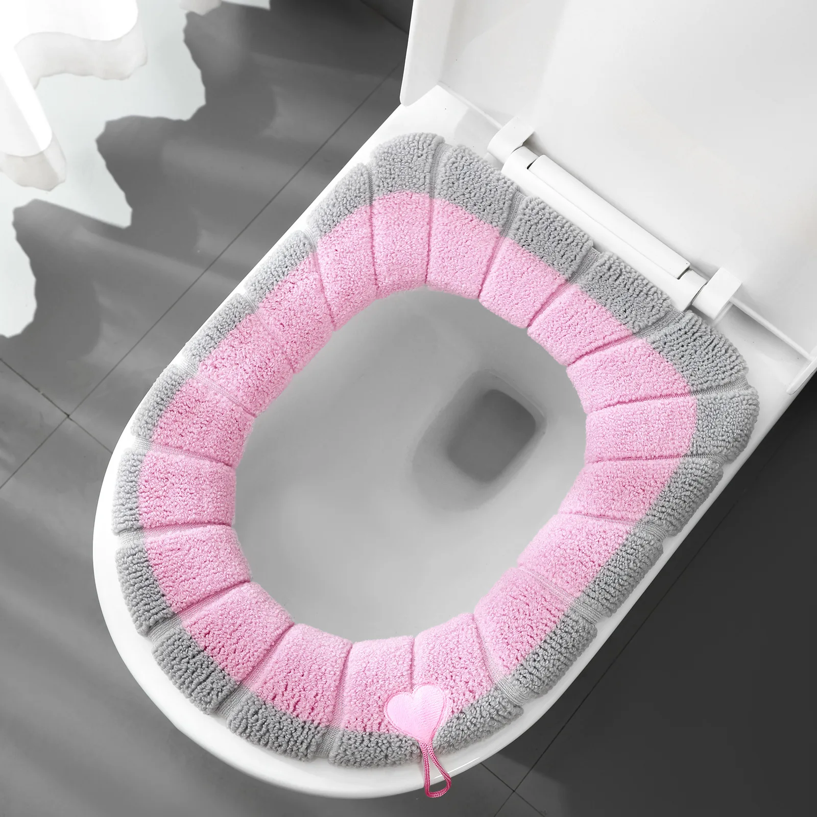 

Двухцветные вязаные туалетные наборы унитаза, наборы подушек для сиденья унитаза, безопасные наборы, оптовая продажа