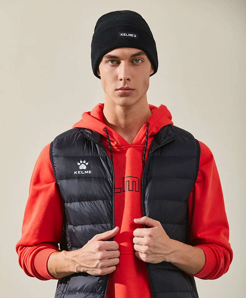 KELME, новинка, уличная, унисекс, теплая шапка, осень и зима, вязаные шапки для мужчин, спортивные, простой стиль, кепка, мягкая шапка, 9886506