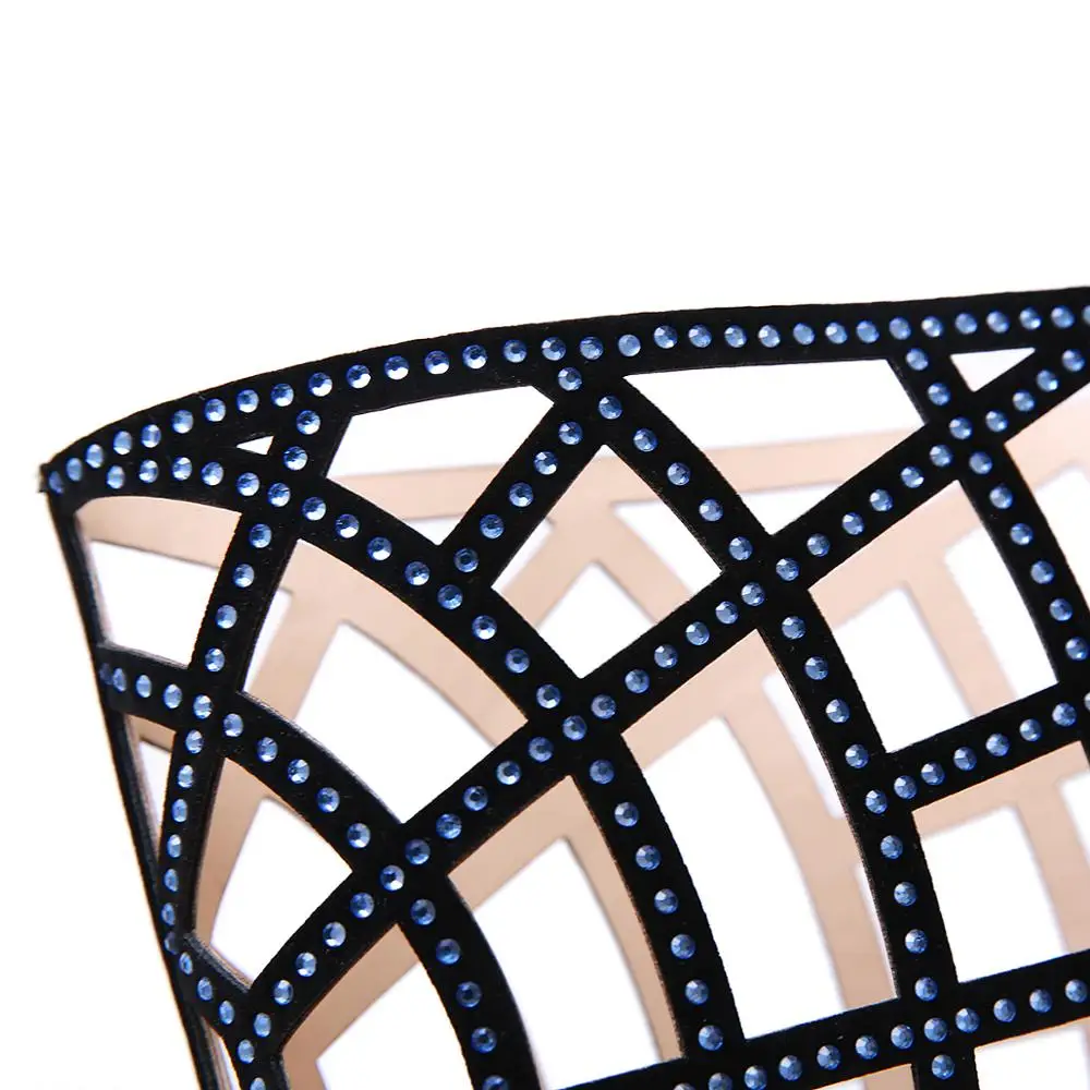 

2020 New Rhinestone Women Gladiator Sandals Boots Sexy Hollow Knee High Boots Summer Shoes Woman Stiletto High Heels Size 35-42