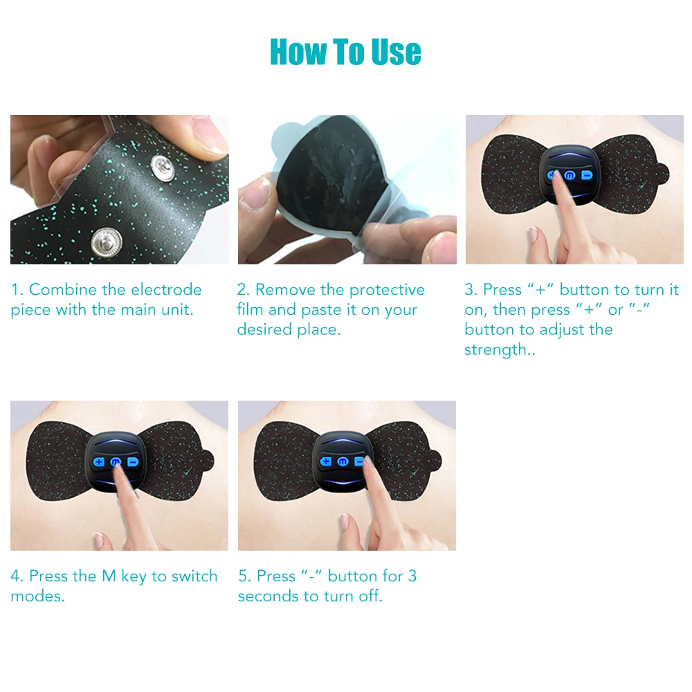 

Dropshipping Portable USB Charging Neck Massager Mini Massage for Body Neck Stickers Cervical Vertebra Physiotherapy Massager