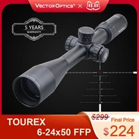 vector optics tourex 6 24x50 14 moa turret zero stop adjustment moa reticle ffp riflescope for hunting
