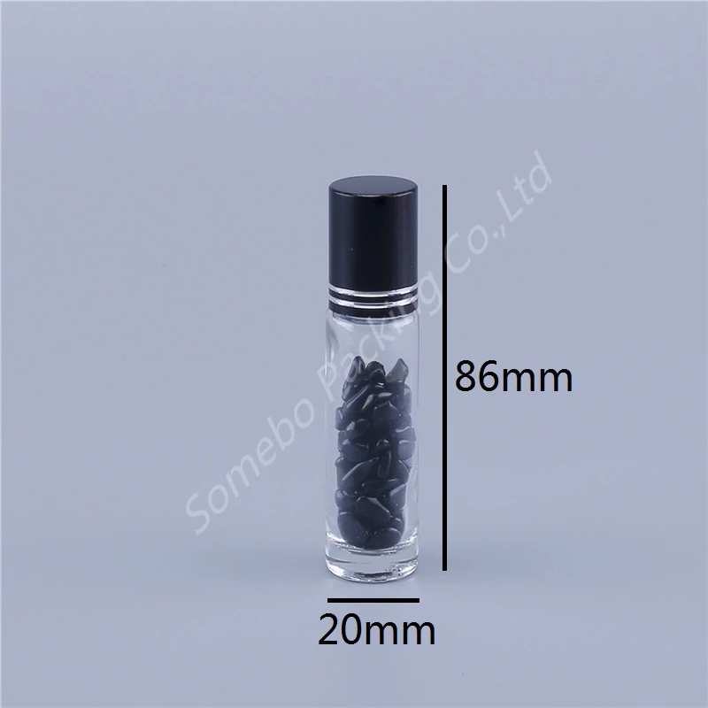 

500 X10ml Portable Clear Thick Glass Roller Essential Oil Perfume Bottles with Small Gravel Travel Refillable Roller Ball Bottle
