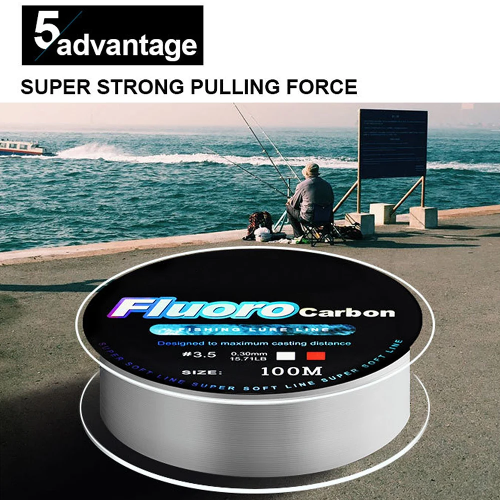 

100m Fluorocarbon Fishing Line Carbon Fiber Leader Line Fly Fishing Line Super Soft Line Durable And Lightweight Fast Delivery