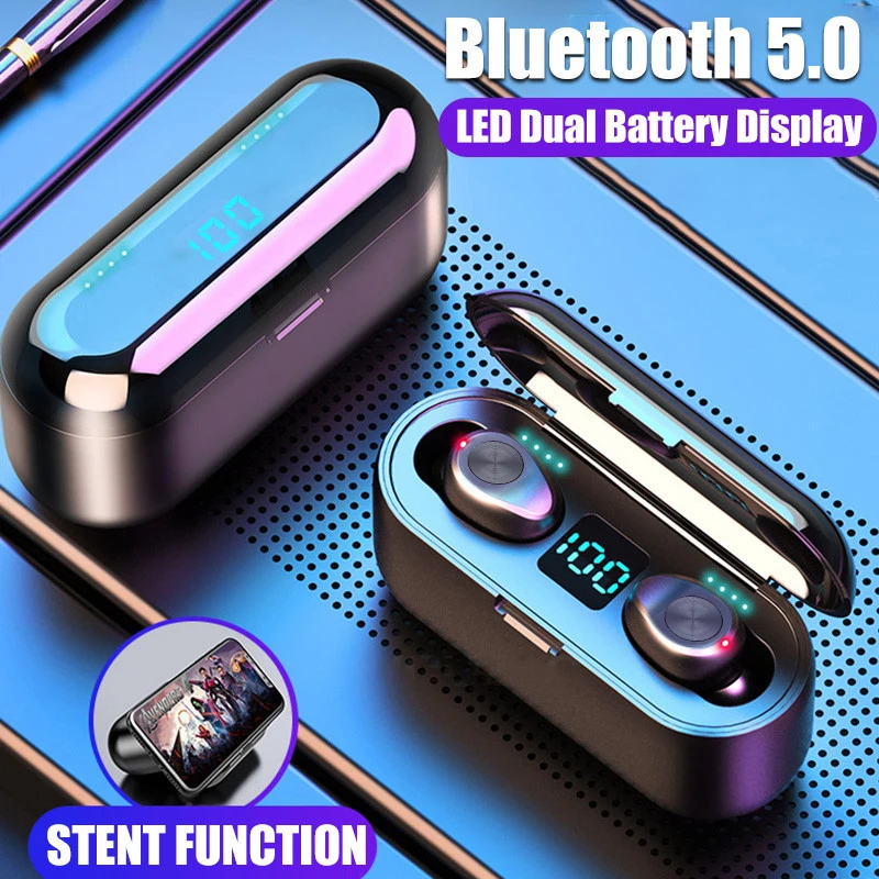 HIFI HD наушники TWS Bluetooth 5,0 с аккумулятором светодиодный дисплей цифровой в ухо сенсорный беспроводной водонепроницаемый гарнитура для IPhone samsung