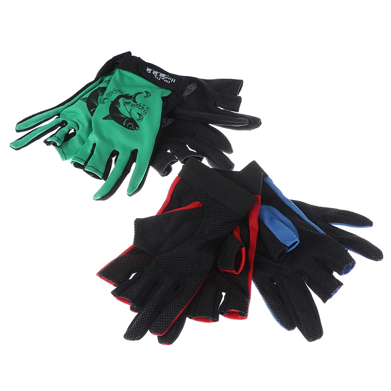 

1Pair Anti-slip Gloves Waterproof 3 Cut Finger Non-Slip Fishing Gloves Outdoor Sport Neoprene Protection Fish Equipment