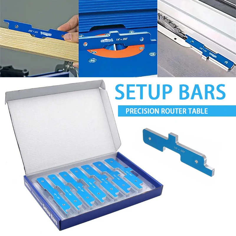 Набор прецизионных фрезерных столов из мягкого алюминия 7 шт. от 1/8 до 1/2 дюймов