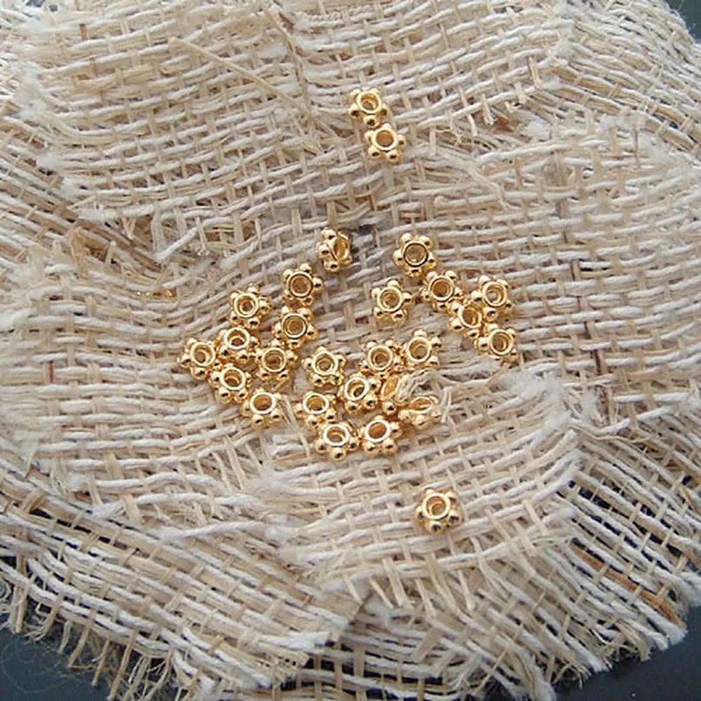 Оптовая продажа 200 штук 4 5 мм х 1 небольшие разделители из цветочного сплава